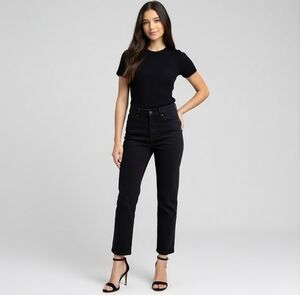 Chico's Women's Dark Gray Ankle Jeans 1 (8) Mid Rise Stretch Cotton Blend EXC